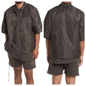 NEW Fear of God Essentials Mens Nylon Short Sleeve Shirt L
